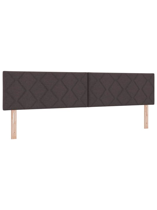 Kastītes atsperu gulta ar matraci tumši brūna 200 x 200 cm koka