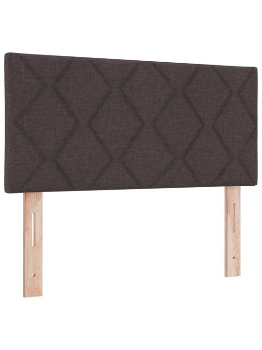 Kastītes atsperu gulta ar matraci tumši brūna 90 x 200 cm koka