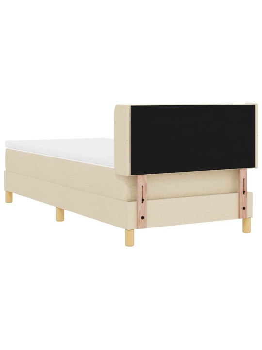 Gulta ar atsperēm ar matraci krēmkrāsa 100 x 200 cm audums