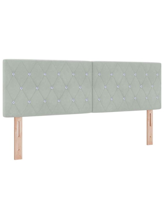 Gultas rāmis ar matraci melnā krāsā 100x200 cm samts ar matraci
