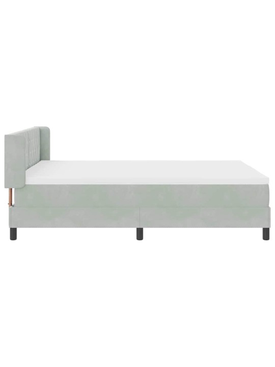 Gultas rāmis ar matraci melnā krāsā 100x200 cm samts ar matraci