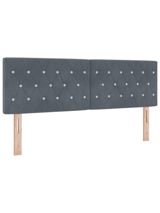 Gultas rāmis ar matraci melnā krāsā 100x200 cm samts ar matraci