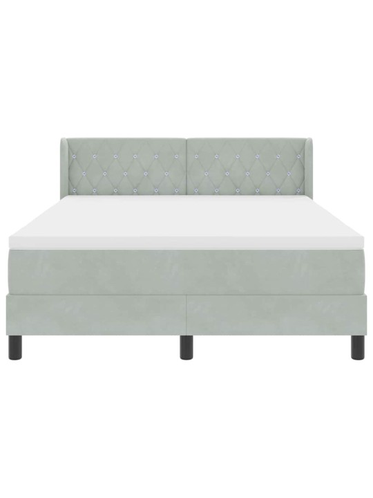 Gultas rāmis ar matraci melnā krāsā 100x200 cm samts ar matraci