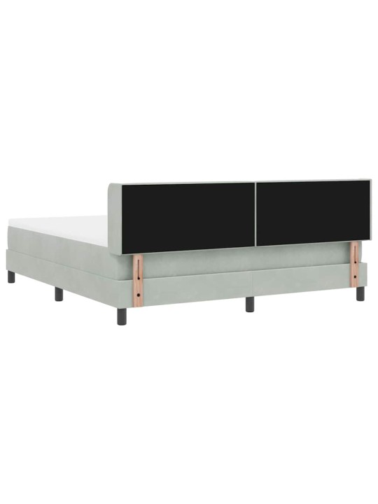 Gultas rāmis ar matraci melnā krāsā 100x200 cm samts ar matraci