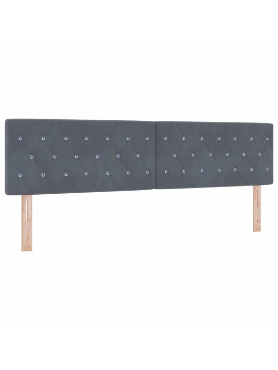 Gultas rāmis ar matraci melnā krāsā 100x200 cm samts ar matraci