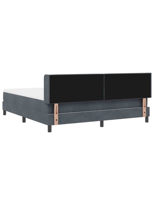 Gultas rāmis ar matraci melnā krāsā 100x200 cm samts ar matraci