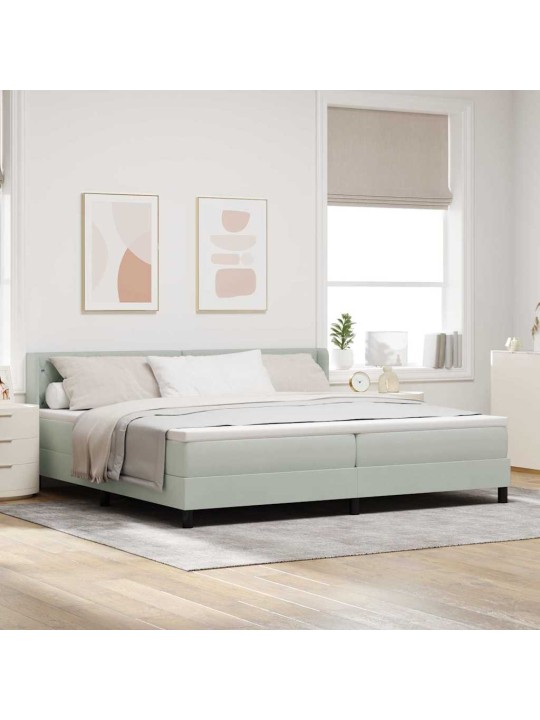 Gultas rāmis ar matraci melnā krāsā 100x200 cm samts ar matraci