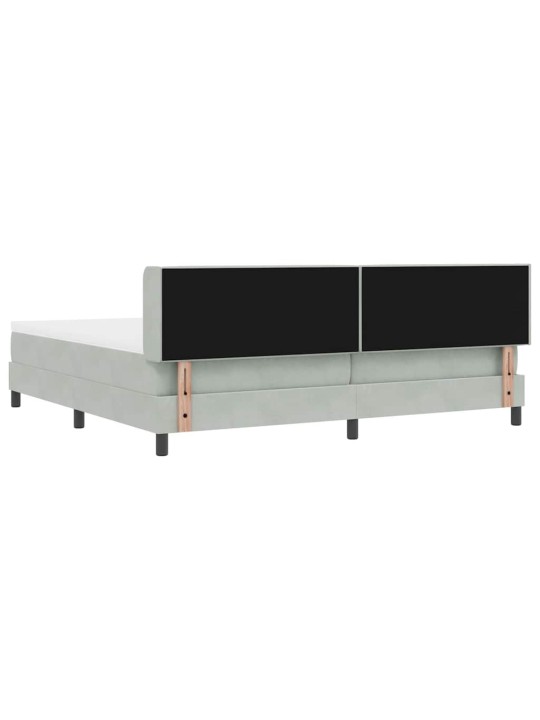 Gultas rāmis ar matraci melnā krāsā 100x200 cm samts ar matraci