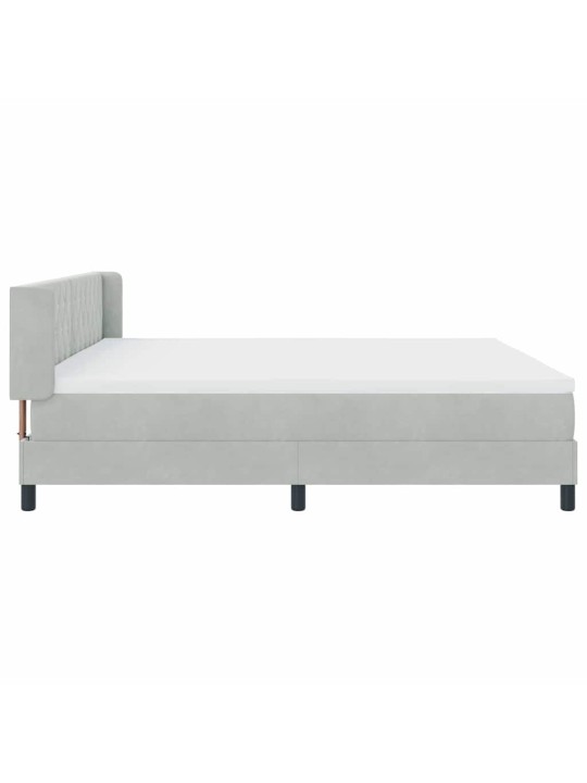 Gultas rāmis ar matraci melnā krāsā 100x200 cm samts ar matraci
