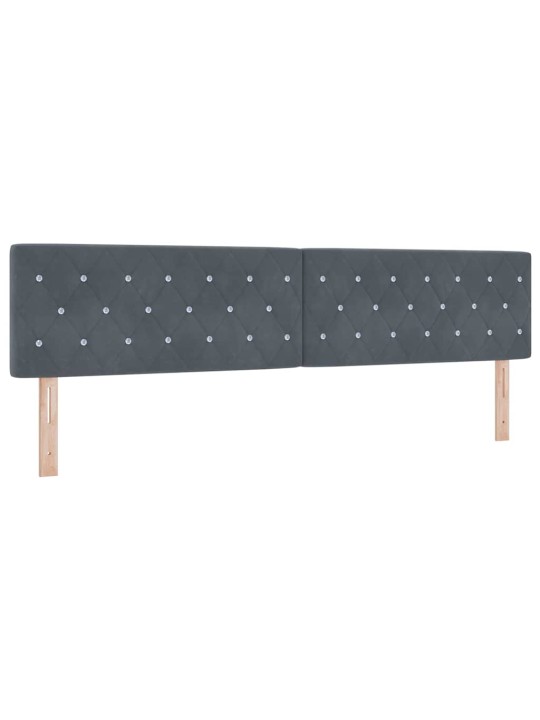 Gultas rāmis ar matraci melnā krāsā 100x200 cm samts ar matraci