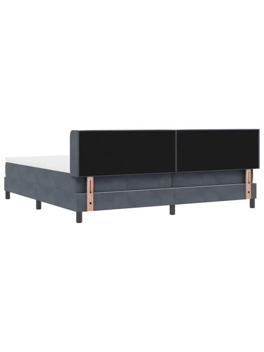 Gultas rāmis ar matraci melnā krāsā 100x200 cm samts ar matraci