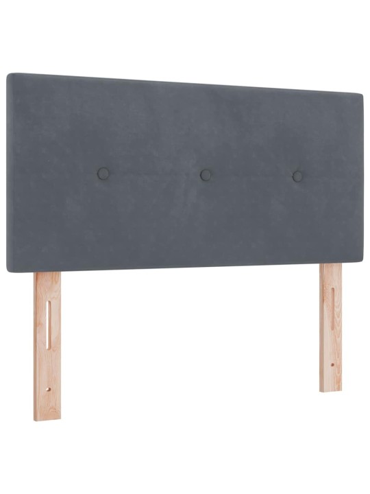 Gultas rāmis ar matraci melnā krāsā 100x200 cm samts ar matraci