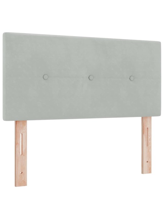 Gultas rāmis ar matraci melnā krāsā 100x200 cm samts ar matraci