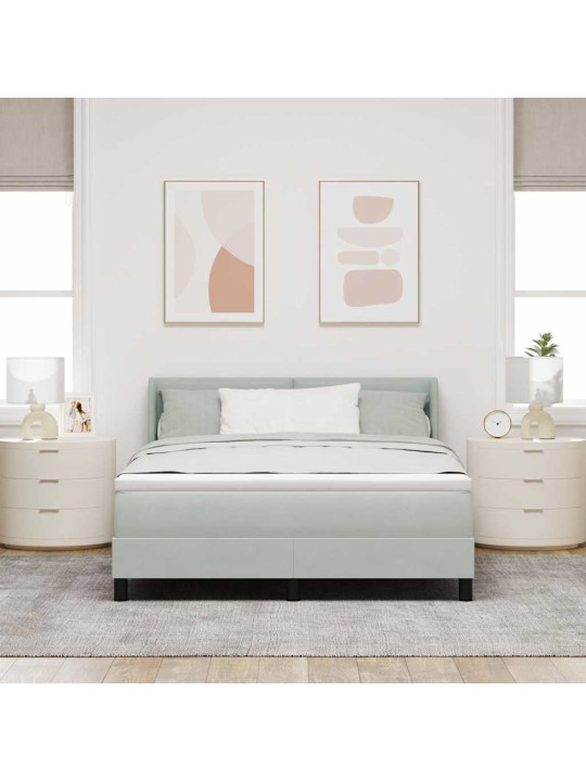 Gultas rāmis ar matraci melnā krāsā 100x200 cm samts ar matraci