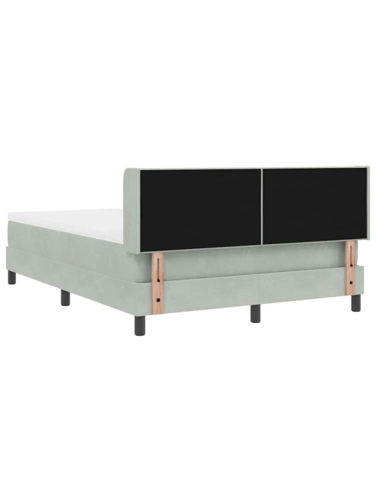 Gultas rāmis ar matraci melnā krāsā 100x200 cm samts ar matraci