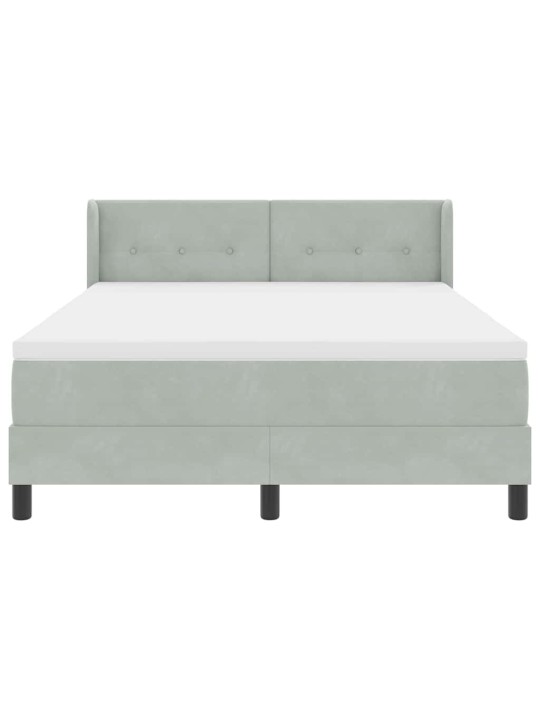Gultas rāmis ar matraci melnā krāsā 100x200 cm samts ar matraci