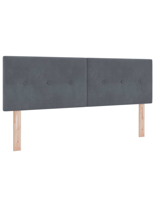 Gultas rāmis ar matraci melnā krāsā 100x200 cm samts ar matraci