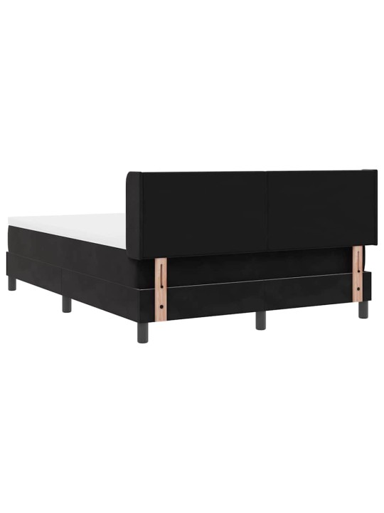 Gultas rāmis ar matraci melnā krāsā 100x200 cm samts melna