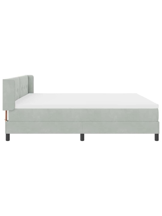 Gultas rāmis ar matraci melnā krāsā 100x200 cm samts ar matraci