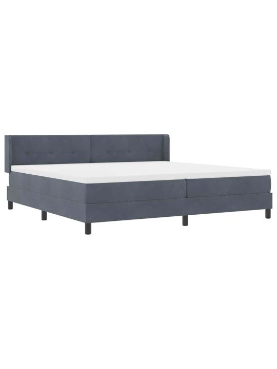 Gultas rāmis ar matraci melnā krāsā 100x200 cm samts ar matraci