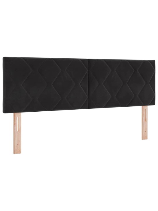 Gultas rāmis ar matraci melnā krāsā 100x200 cm samts melna