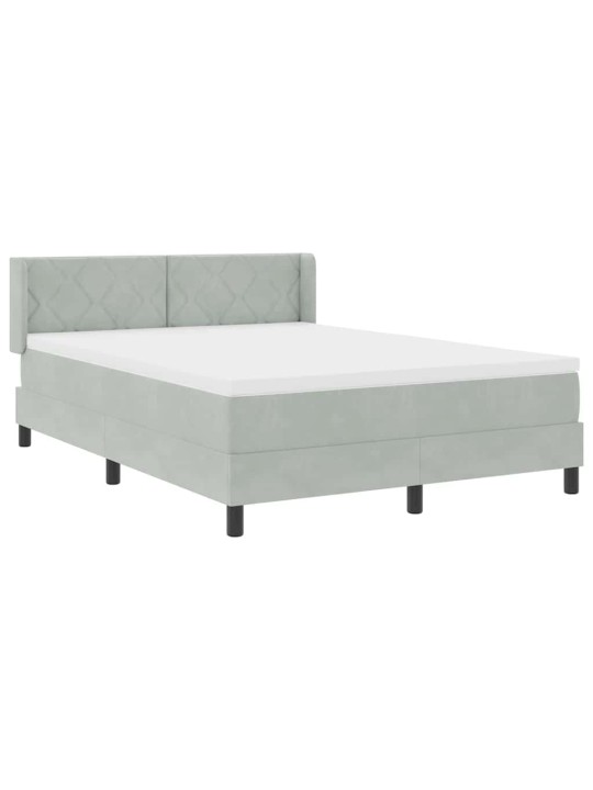 Gultas rāmis ar matraci melnā krāsā 100x200 cm samts ar matraci