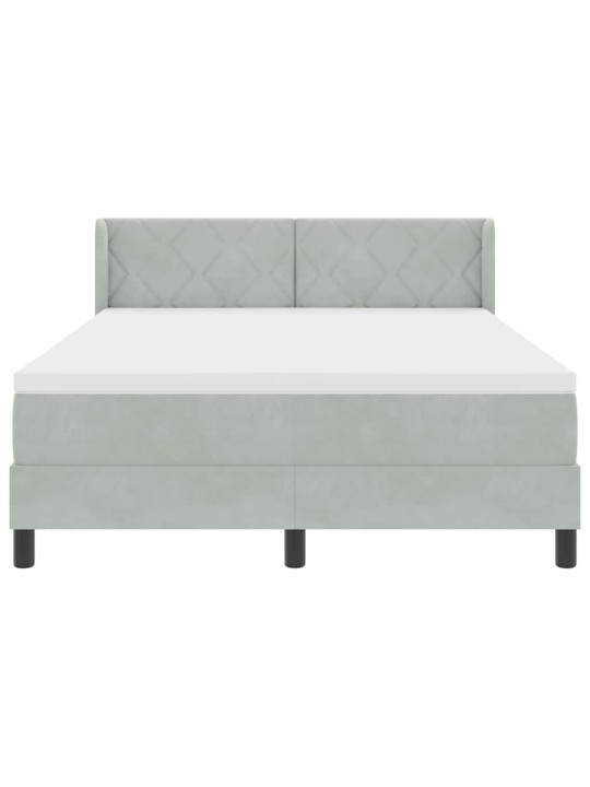 Gultas rāmis ar matraci melnā krāsā 100x200 cm samts ar matraci