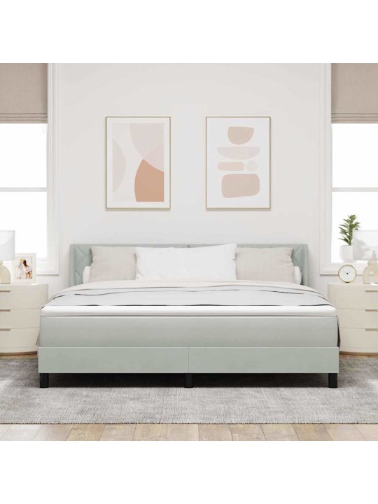 Gultas rāmis ar matraci melnā krāsā 100x200 cm samts ar matraci