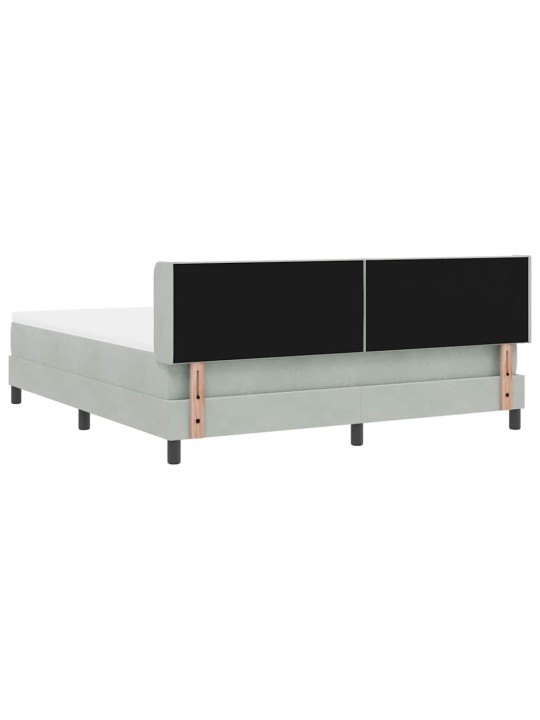 Gultas rāmis ar matraci melnā krāsā 100x200 cm samts ar matraci