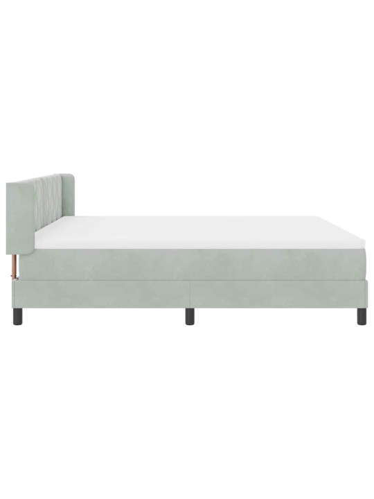 Gultas rāmis ar matraci melnā krāsā 100x200 cm samts ar matraci