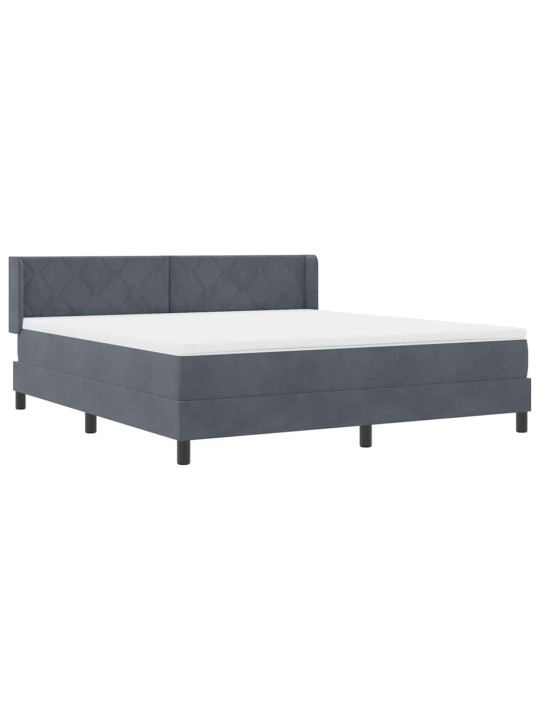 Gultas rāmis ar matraci melnā krāsā 100x200 cm samts ar matraci