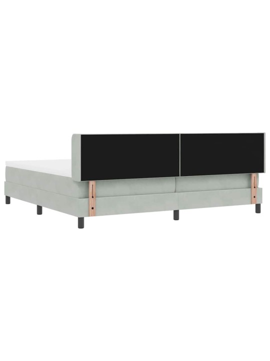 Gultas rāmis ar matraci melnā krāsā 100x200 cm samts ar matraci