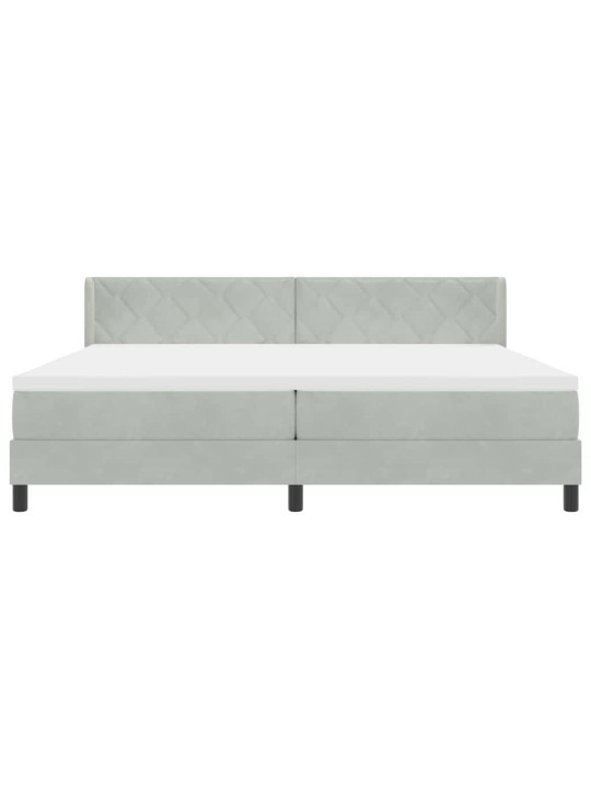 Gultas rāmis ar matraci melnā krāsā 100x200 cm samts ar matraci