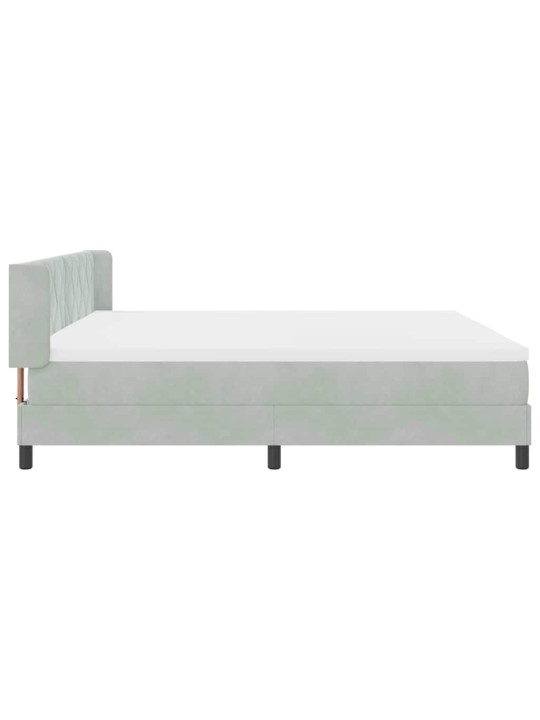Gultas rāmis ar matraci melnā krāsā 100x200 cm samts ar matraci