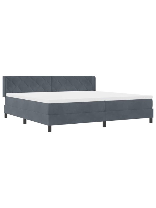 Gultas rāmis ar matraci melnā krāsā 100x200 cm samts ar matraci