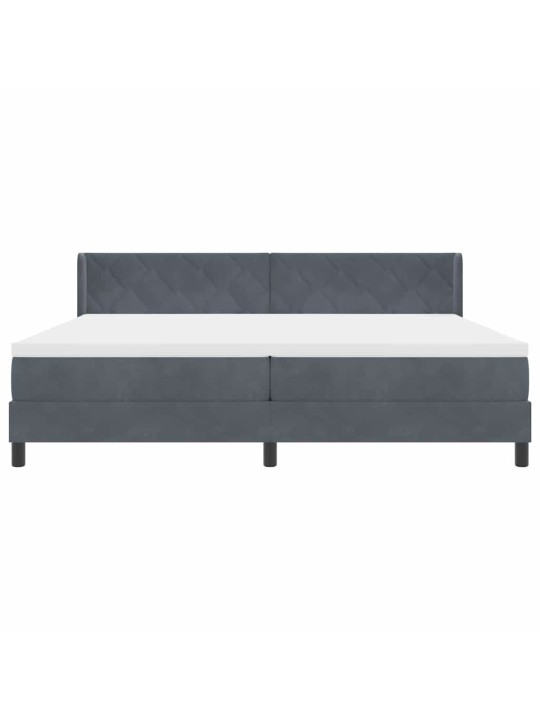Gultas rāmis ar matraci melnā krāsā 100x200 cm samts ar matraci