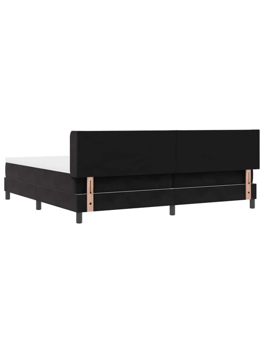 Gultas rāmis ar matraci melnā krāsā 100x200 cm samts melna