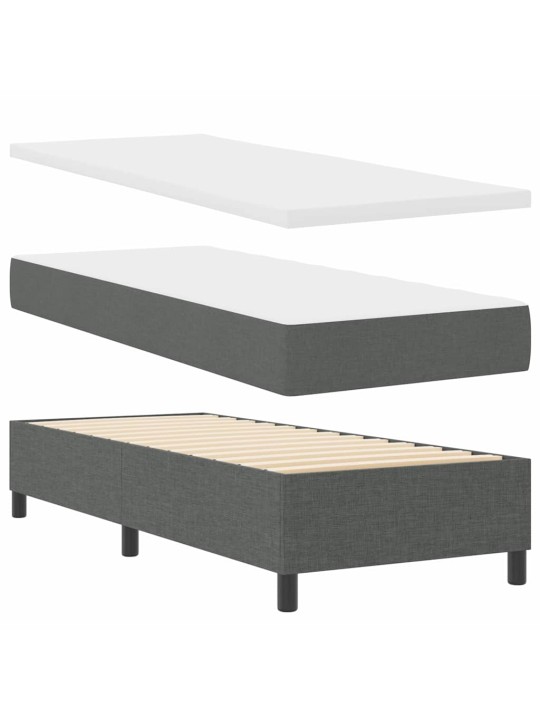 Kontinentālā gulta tumši pelēka 80 x 200 cm audums