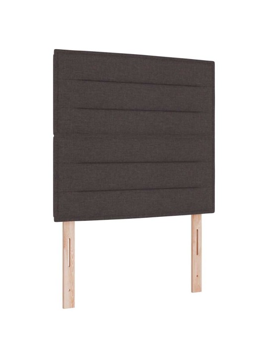 Gulta ar atsperēm ar matraci tumši brūna 80 x 200 cm audums