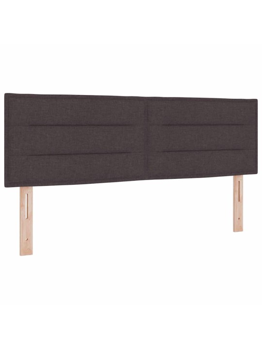 Kastītes atsperu gulta tumši brūna 140 x 190 cm audums
