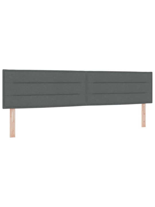 Kastītes atsperu gulta tumši pelēka 200 x 200 cm audums