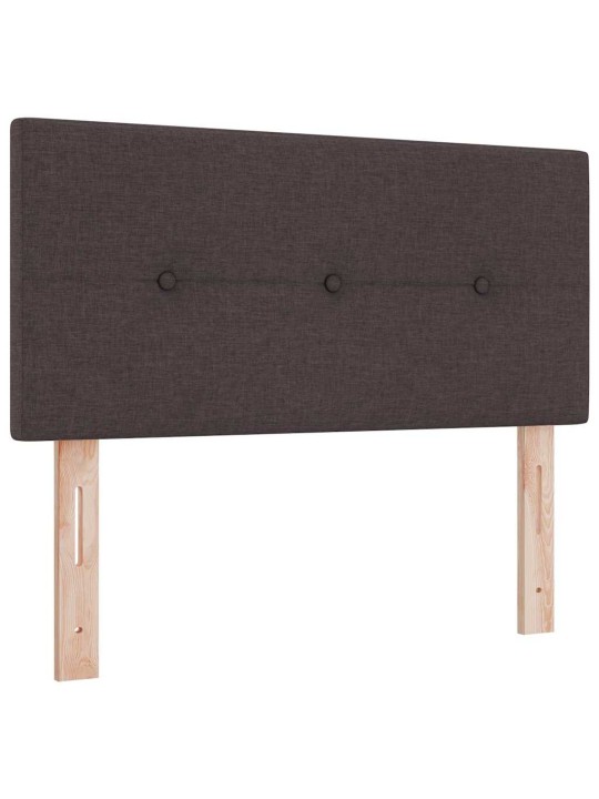 Kastītes atsperu gulta tumši brūna 100 x 200 cm audums