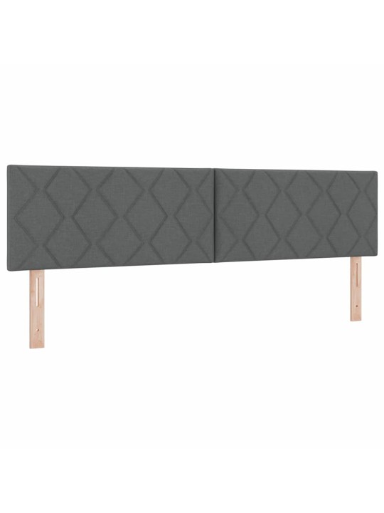 Kastītes atsperu gulta tumši pelēka 180 x 200 cm audums