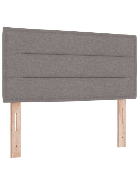 Kastītes atsperu gulta ar matraci pelēkbrūna 80 x 200 cm audums