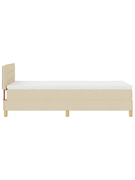 Kontinentālā gulta ar matraci krēmkrāsa 100 x 200 cm audums