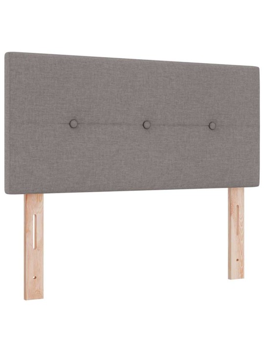 Kastītes atsperu gulta ar matraci pelēkbrūna 80 x 200 cm audums
