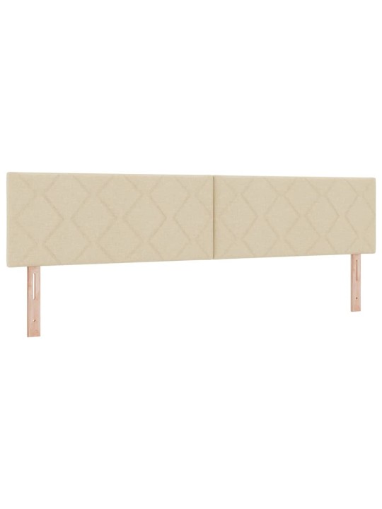 Kastītes atsperu gulta ar matraci krēmkrāsa 200 x 200 cm audums