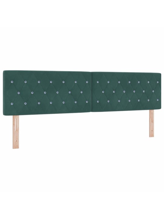 Kastītes atsperu gulta ar matraci tumši zaļa 180 x 200 cm samts