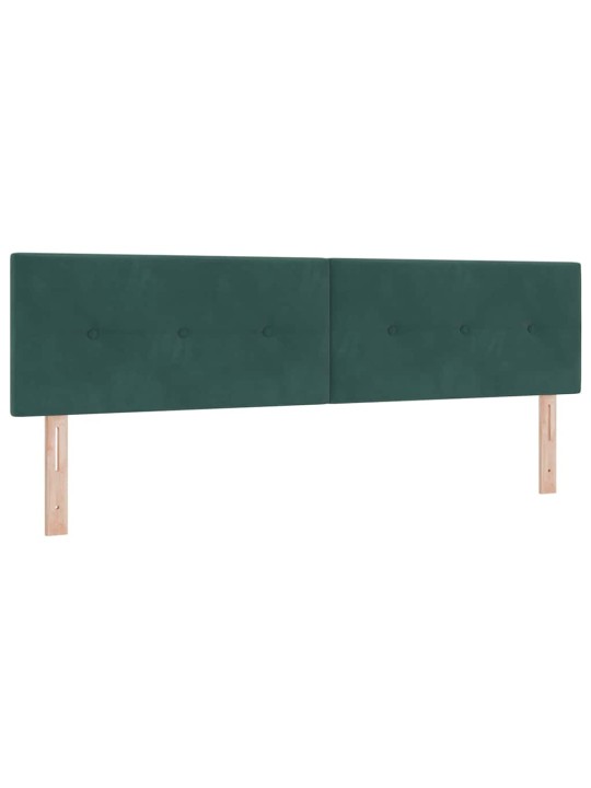 Kastītes atsperu gulta ar matraci tumši zaļa 180 x 200 cm samts