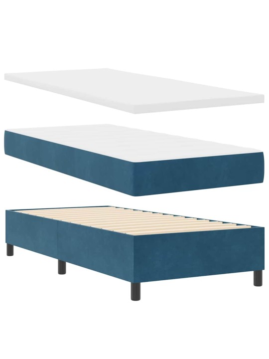 Led box spring gulta ar matraci argyle zila 90 x 200 cm samts